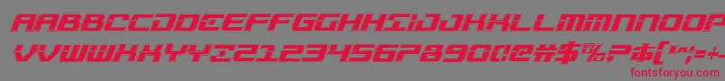 Troopersacadcondital Font – Red Fonts on Gray Background