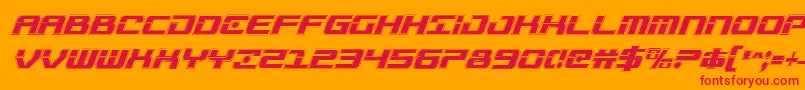 Troopersacadcondital Font – Red Fonts on Orange Background