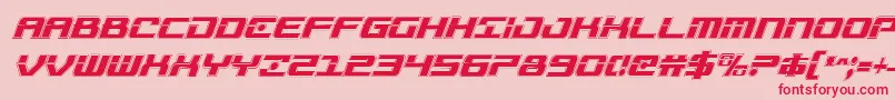 Troopersacadcondital Font – Red Fonts on Pink Background