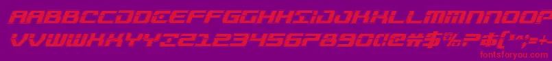 Troopersacadcondital Font – Red Fonts on Purple Background