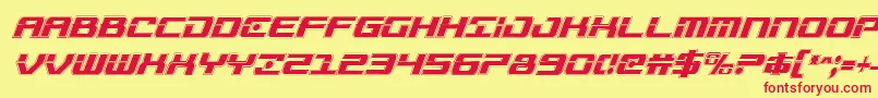 Troopersacadcondital Font – Red Fonts on Yellow Background