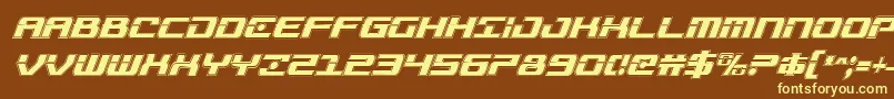 Troopersacadcondital Font – Yellow Fonts on Brown Background