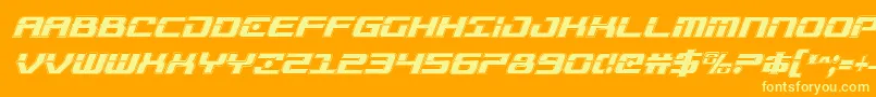 Troopersacadcondital Font – Yellow Fonts on Orange Background