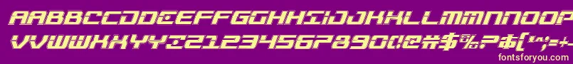 Troopersacadcondital Font – Yellow Fonts on Purple Background