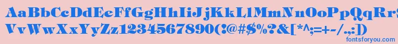 Tiffh Font – Blue Fonts on Pink Background