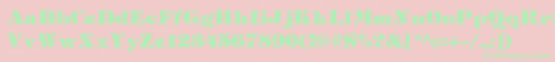 Tiffh Font – Green Fonts on Pink Background