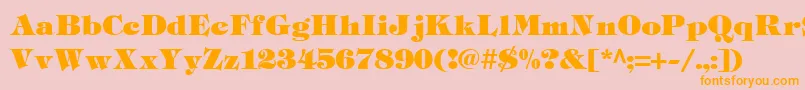 Tiffh Font – Orange Fonts on Pink Background