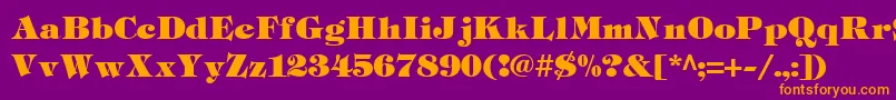 Tiffh Font – Orange Fonts on Purple Background