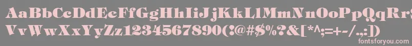 Tiffh Font – Pink Fonts on Gray Background