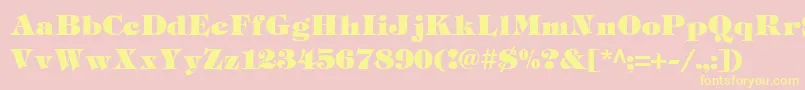 Tiffh Font – Yellow Fonts on Pink Background