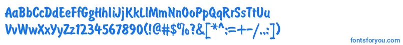 フォントBrushtypeBold – 青いフォント