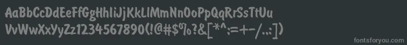 フォントBrushtypeBold – 黒い背景に灰色の文字