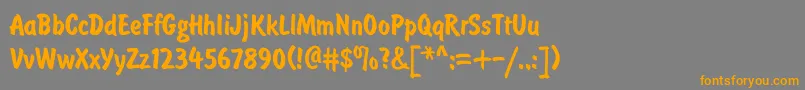 BrushtypeBold Font – Orange Fonts on Gray Background