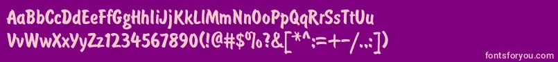 BrushtypeBold Font – Pink Fonts on Purple Background