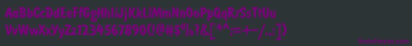 BrushtypeBold Font – Purple Fonts on Black Background