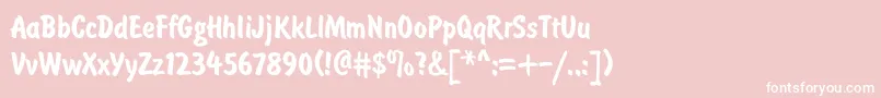 BrushtypeBold Font – White Fonts on Pink Background