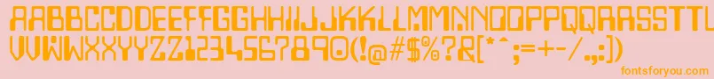 Lazenbycompliquid Font – Orange Fonts on Pink Background