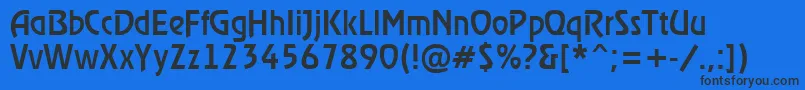 Шрифт ARewindermedium – чёрные шрифты на синем фоне