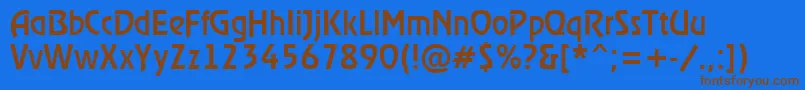 Шрифт ARewindermedium – коричневые шрифты на синем фоне