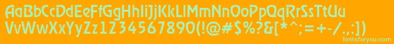 ARewindermedium Font – Green Fonts on Orange Background