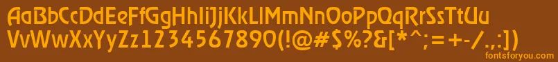 ARewindermedium Font – Orange Fonts on Brown Background
