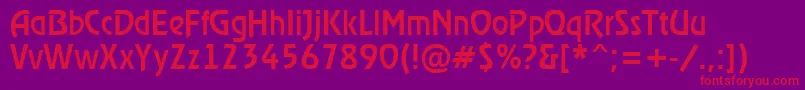 ARewindermedium Font – Red Fonts on Purple Background