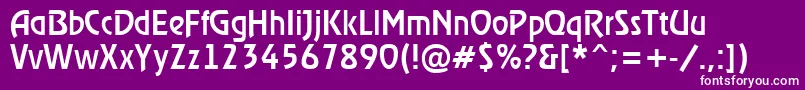 フォントARewindermedium – 紫の背景に白い文字
