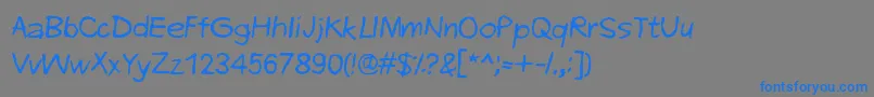 フォントEveryEndIsANewBeginning – 灰色の背景に青い文字