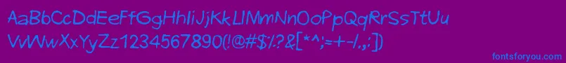 EveryEndIsANewBeginning Font – Blue Fonts on Purple Background