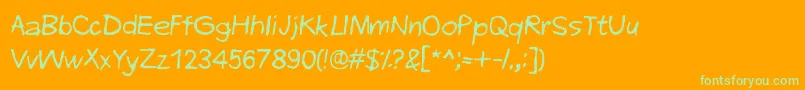 EveryEndIsANewBeginning Font – Green Fonts on Orange Background