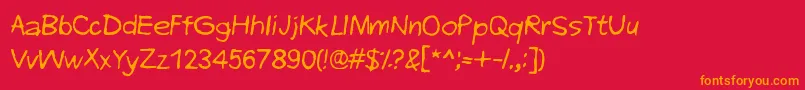 EveryEndIsANewBeginning Font – Orange Fonts on Red Background