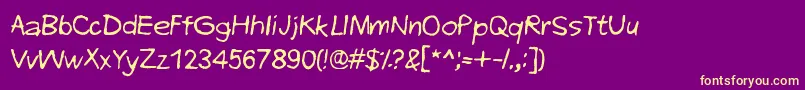 EveryEndIsANewBeginning Font – Yellow Fonts on Purple Background