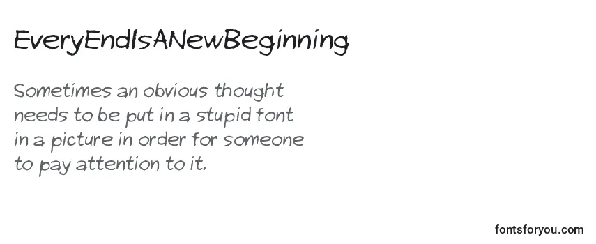 Schriftart EveryEndIsANewBeginning