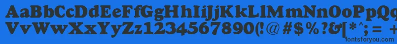 GoudyheavyfaceRegularDb Font – Black Fonts on Blue Background