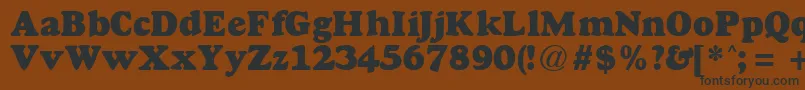 GoudyheavyfaceRegularDb Font – Black Fonts on Brown Background