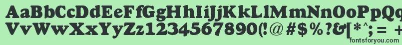 GoudyheavyfaceRegularDb Font – Black Fonts on Green Background