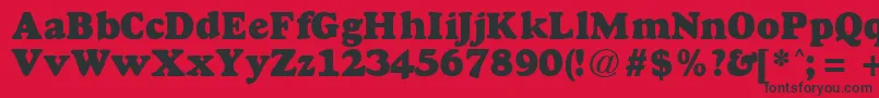 GoudyheavyfaceRegularDb Font – Black Fonts on Red Background