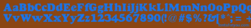 GoudyheavyfaceRegularDb Font – Blue Fonts on Brown Background