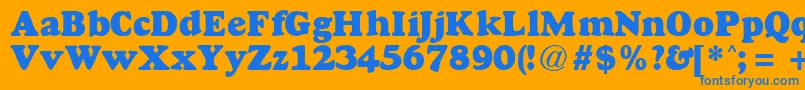 GoudyheavyfaceRegularDb Font – Blue Fonts on Orange Background