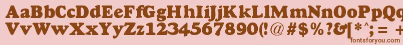 GoudyheavyfaceRegularDb Font – Brown Fonts on Pink Background