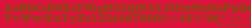 GoudyheavyfaceRegularDb-Schriftart – Braune Schriften auf rotem Hintergrund