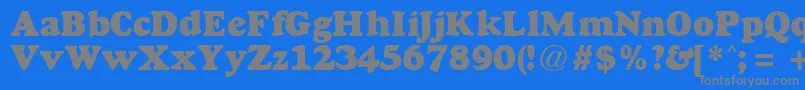 GoudyheavyfaceRegularDb Font – Gray Fonts on Blue Background