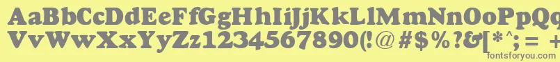 GoudyheavyfaceRegularDb Font – Gray Fonts on Yellow Background