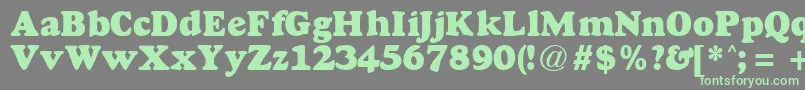 GoudyheavyfaceRegularDb Font – Green Fonts on Gray Background