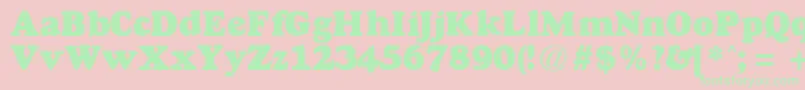GoudyheavyfaceRegularDb Font – Green Fonts on Pink Background