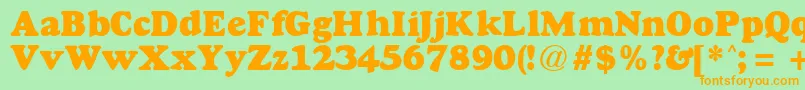 GoudyheavyfaceRegularDb Font – Orange Fonts on Green Background