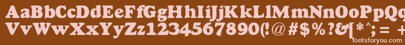 フォントGoudyheavyfaceRegularDb – 茶色の背景にピンクのフォント