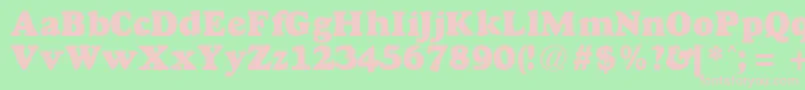 GoudyheavyfaceRegularDb Font – Pink Fonts on Green Background