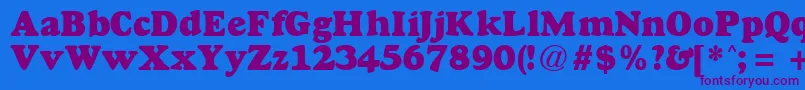 GoudyheavyfaceRegularDb Font – Purple Fonts on Blue Background