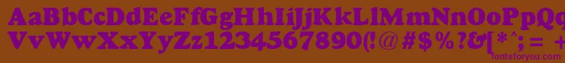 GoudyheavyfaceRegularDb Font – Purple Fonts on Brown Background